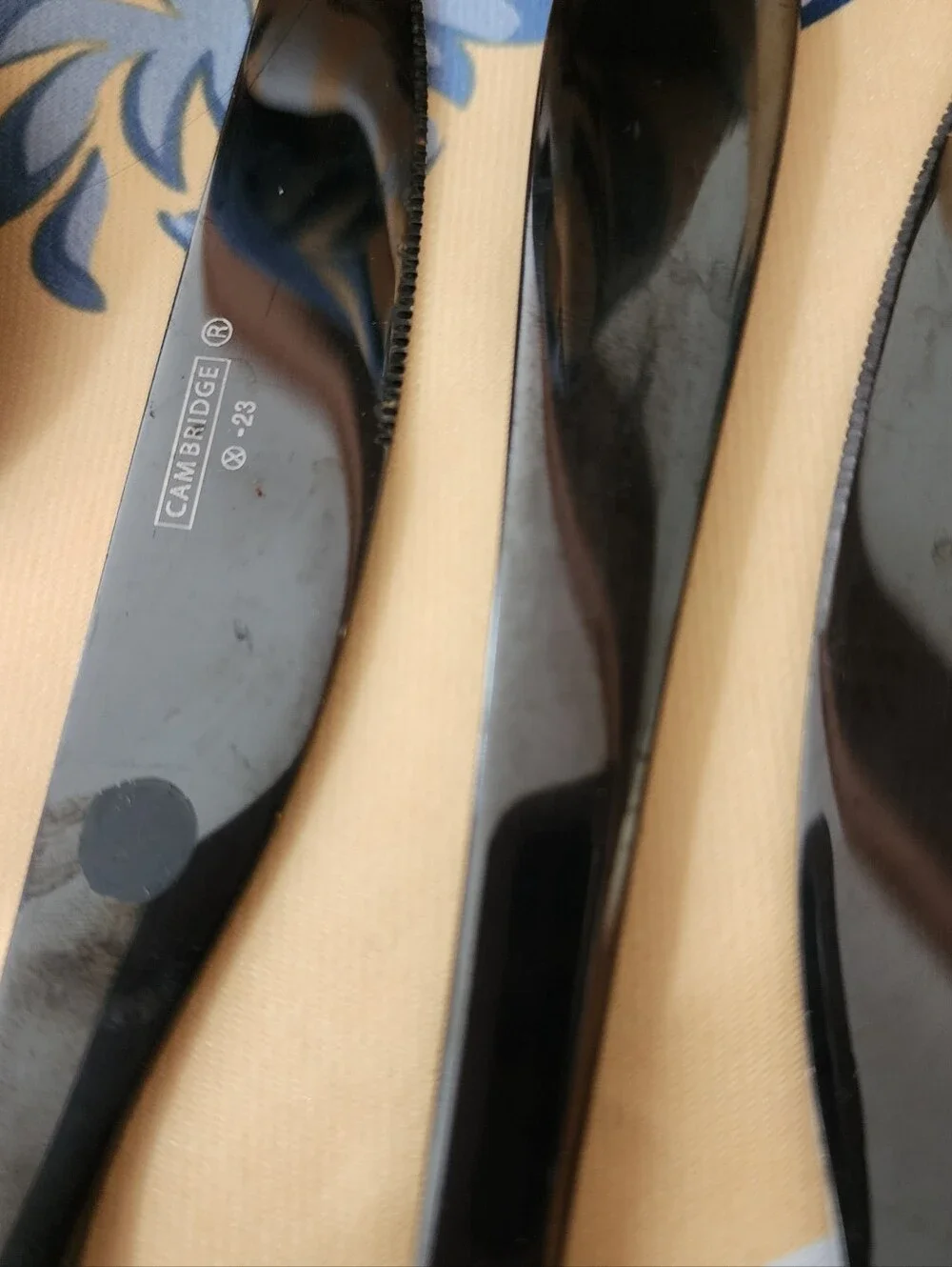Cambridge Stainless Steel Flatware Black 17pc Misc Lot Spoons Forks Knives Set